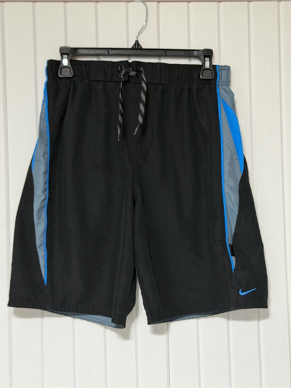 Nike Men's Swim Trunks with Blue and Gray Panels